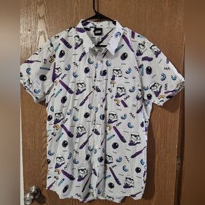 Star Wars Men's Shirt - White, Purple, and Blue